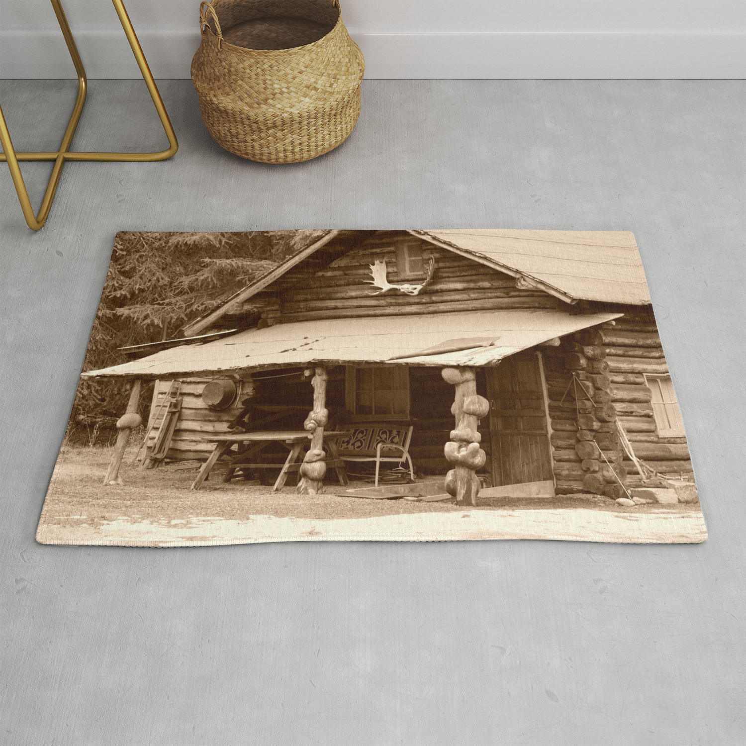 Old Log Cabin Rug By Alaskanmommabear Society6