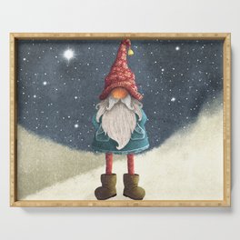 Christmas whimsical gnome, Gnome decoration gifts Serving Tray