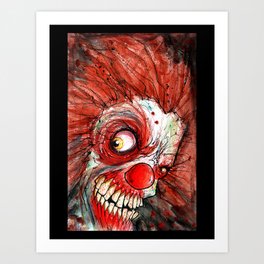 zombie clown Art Print