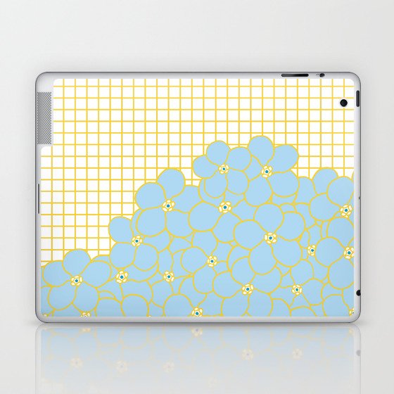 Forget Me Knot Gold Grid Laptop & iPad Skin