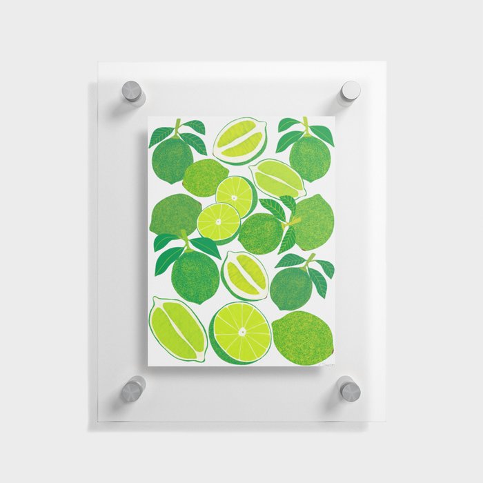 Lime Harvest Floating Acrylic Print