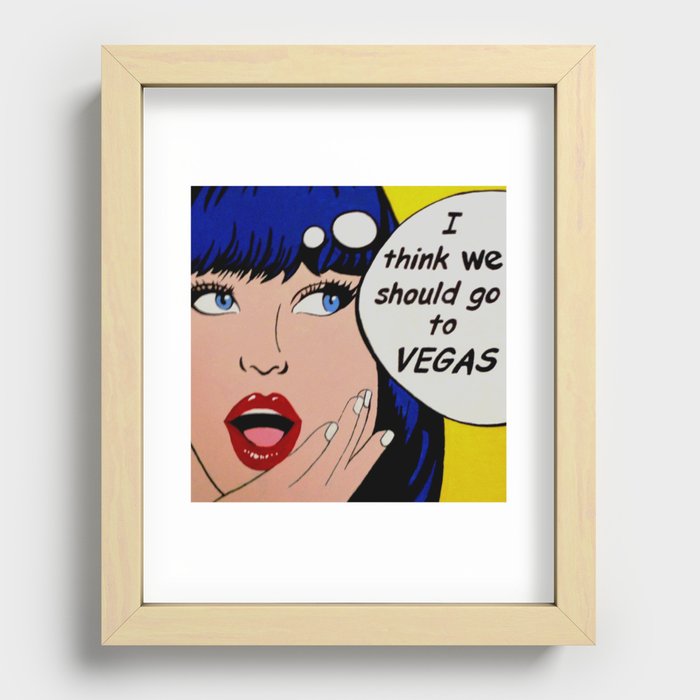  Vegas pop art woman  going to Vegas Recessed Framed Print