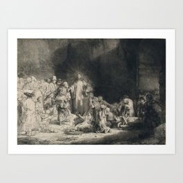 Christ Preaching (The Hundred Guilder Print) Art Print
