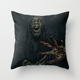 Boogie Horror: Mirror Mask - Bloody Hand Throw Pillow