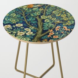 William Morris and John Henry Dearle's Cock Pheasant 19th Century textile floral woodland fabric artwork  Side Table