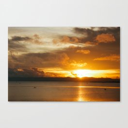Golden rising sun Canvas Print