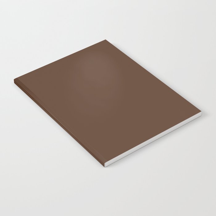 NUT BROWN SOLID COLOR. Rich Chocolate Bronze Plain Pattern  Notebook