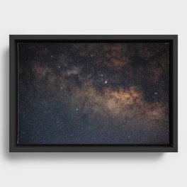 Milky Way Night Sky Framed Canvas