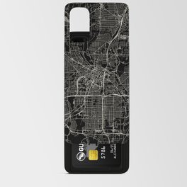 USA Akron - City Map - Black and White Android Card Case
