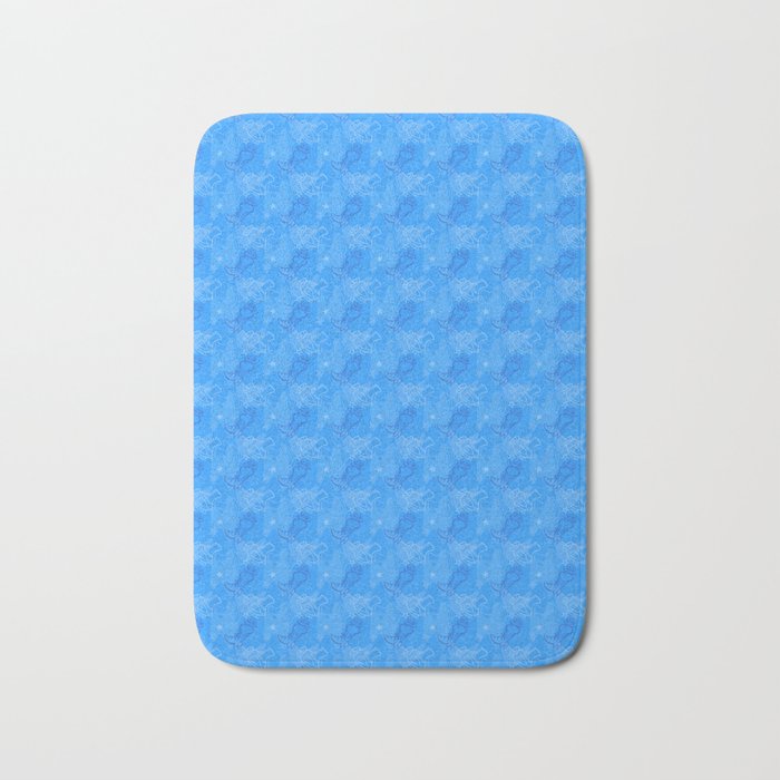 children's pattern-pantone color-solid color-blue Bath Mat