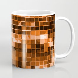 Orange Mirrored Disco Ball Pattern Coffee Mug