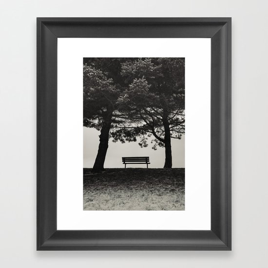 Winter's Shelter Framed Art Print