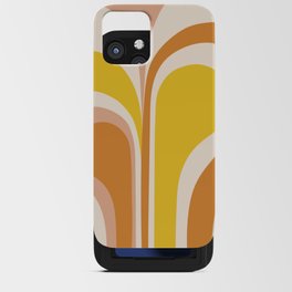 Retro Groovy Abstract Design in Peach, Orange and Yellow iPhone Card Case