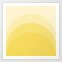Four Shades of Yellow Curved Art Print