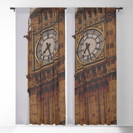 Great Britain Photography - Big Ben Under The Gray Sky Blackout Curtain