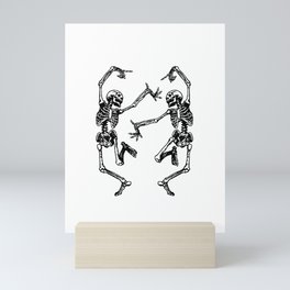 Duo Dancing Skeleton Mini Art Print