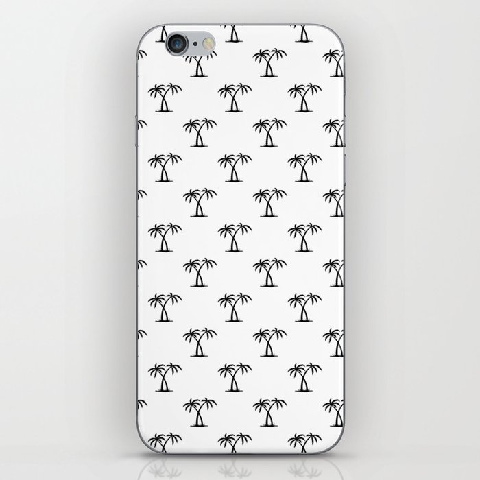 Black Palm Trees Pattern iPhone Skin