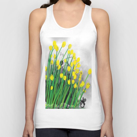 Yellow Flowers! Unisex Tank Top