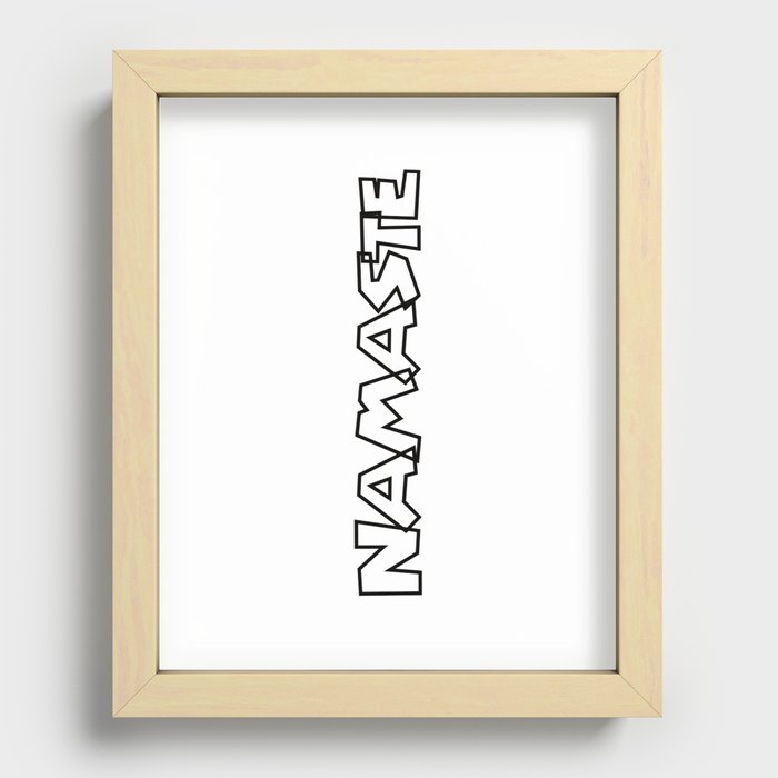 Namaste Yoga Mat Recessed Framed Print