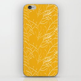 Branches in yellow iPhone Skin