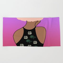 Woman At The Meadow 10 Beach Towel