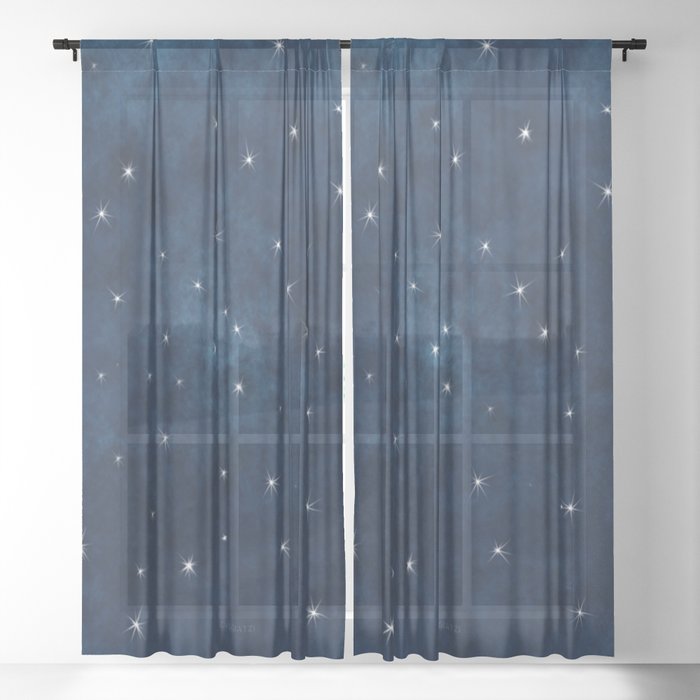 Whispers in the Galaxy Sheer Curtain
