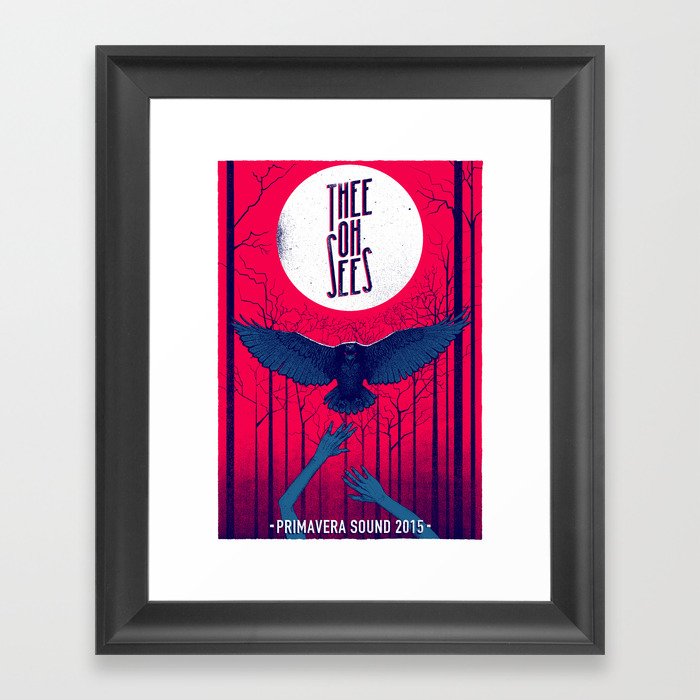 Thee Oh Sees Poster Framed Art Print By Alicia Society6 Thee Oh Sees Poster Framed Art Print By Alicia Society6