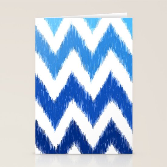 Ombre Ikat Chevron Stationery Cards