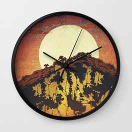 Night on the Hill at Nobe Wall Clock