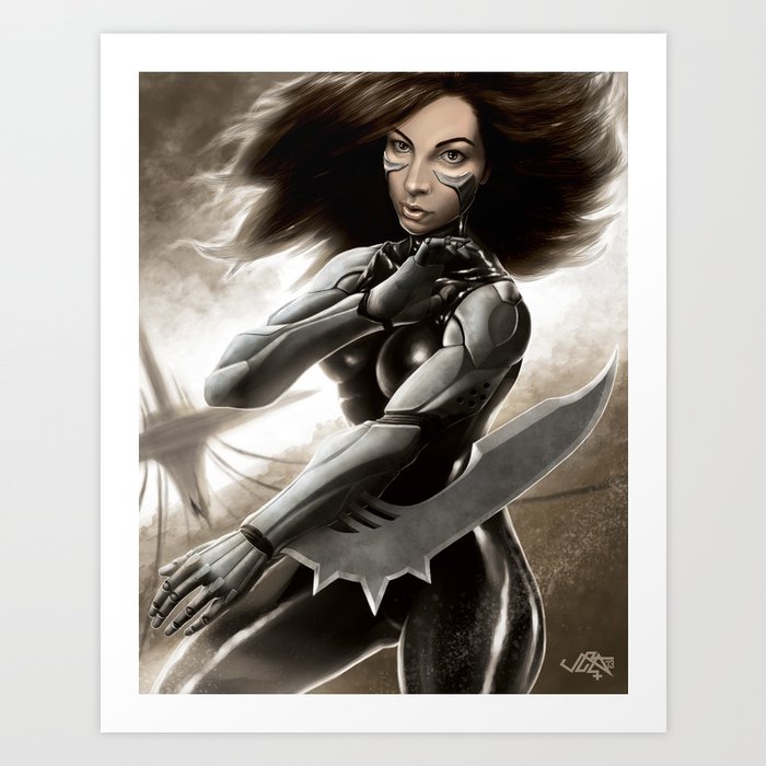 Battle Angel Alita Art Print By Johnnytiestudios Society6