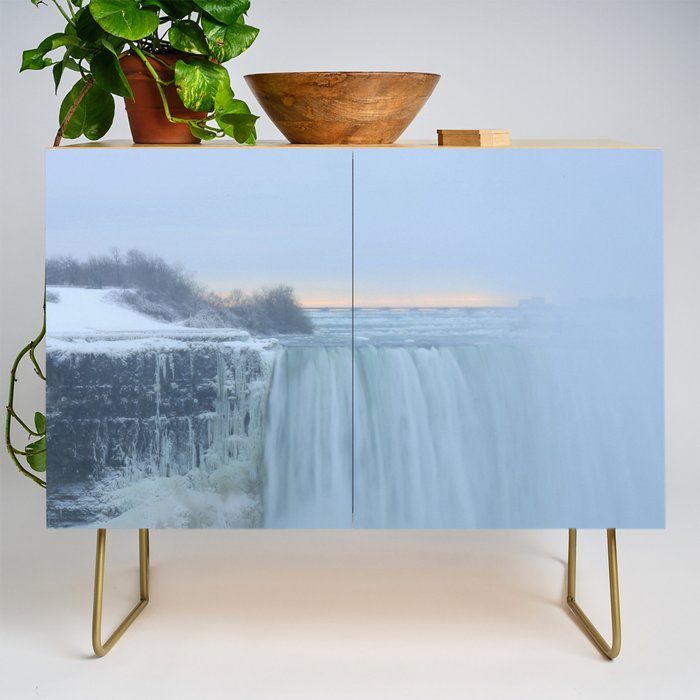 Niagara Falls in Winter Credenza by Christine aka stine1 on Society6