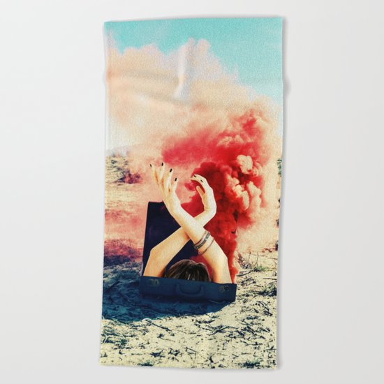 Adventure begins Beach Towel