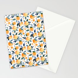 Watercolor oranges Stationery Card