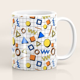 Blue split complementary memphis pattern Coffee Mug