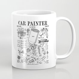 Car Automotive Painter Paint Spray Gun Vintage Patent Print Coffee Mug