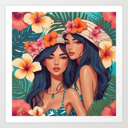 Beautiful tropicana girls Art Print