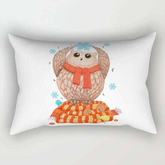 Happy owl Rectangular Pillow