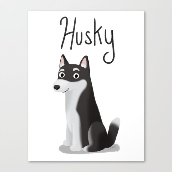 Husky - Cute Dog Series Canvas Print