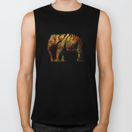 Tiger Elephant Biker Tank