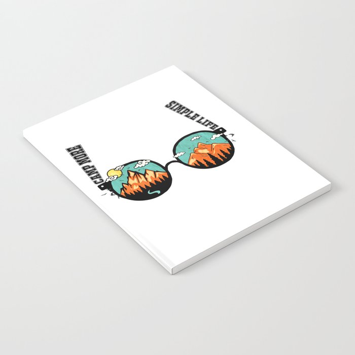 Sunglasses outdoors Graphic Design Notebook