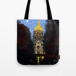 Golden Dome At Dusk: South Bend, IN Tote Bag
