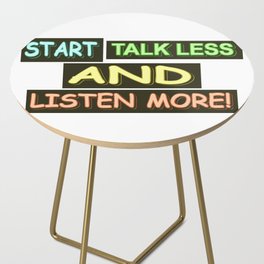 Cute Expression Design "Talk Less". Buy Now Side Table