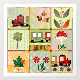 Children's Dominoes. Cubes. Art Print | Kidspattern, Graphicdesign, Patchworksquares, Baby, Forchildren, Cage, Illustration, Train, Pattern, Digital 