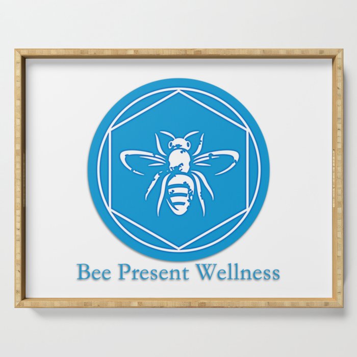 Bee Present Wellness Logo Serving Tray