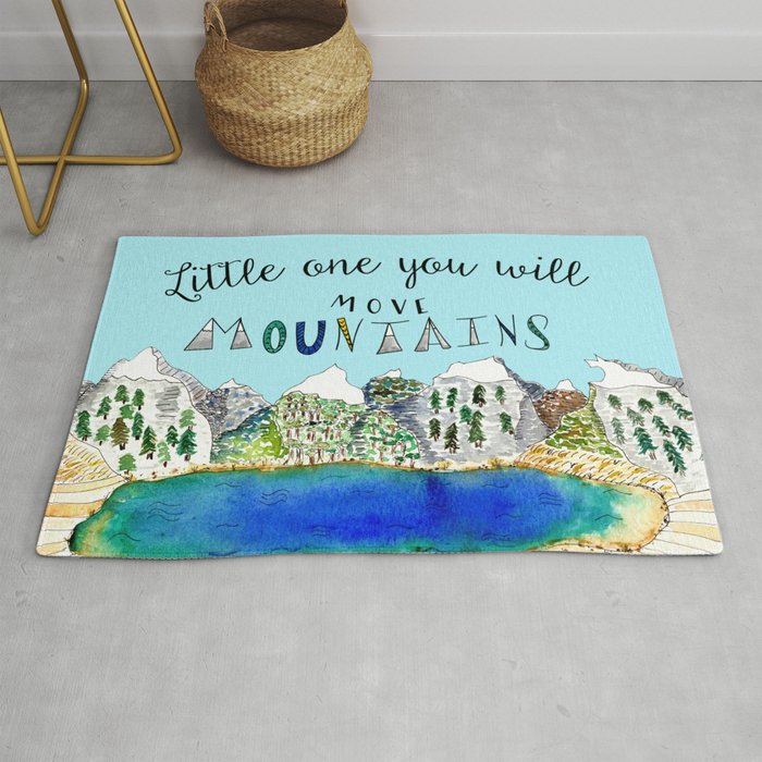 Mountain rug for nursery sale