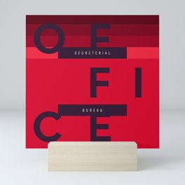 Typographic - OFFICE Mini Art Print