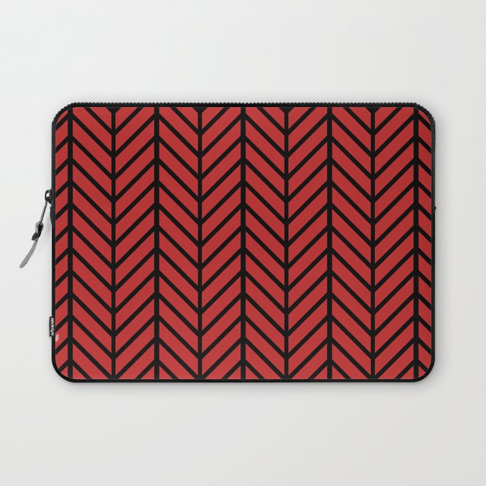 Red & Black Minimal Pattern Laptop Sleeve