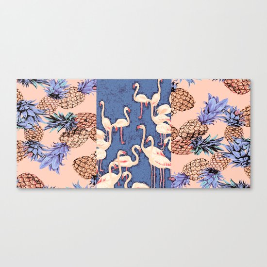 Combination with Pineapple Canvas Print