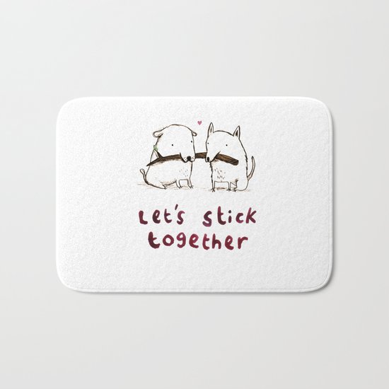 Let's Stick Together Bath Mat