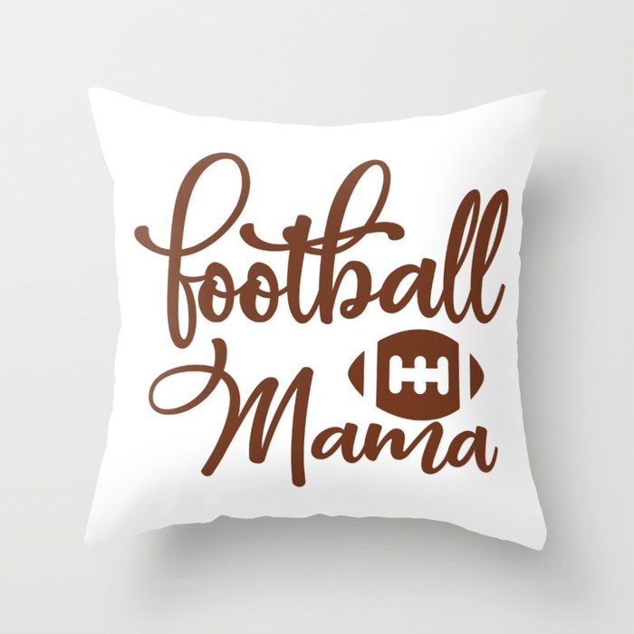 Football Mama Throw Pillow